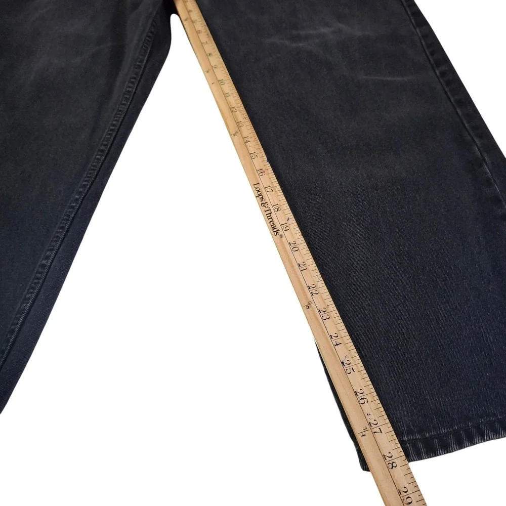 VTG Levis 550 Relaxed Fit Black Jeans Mens 40x29* Cotton Denim Tapered Leg Y2K